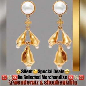 🆕 Authentic Tory Burch "Poetry of Things" Pearl Drop Earrings